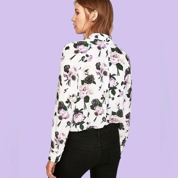 Equipment Liana Floral Print 100% Silk Blouse XS